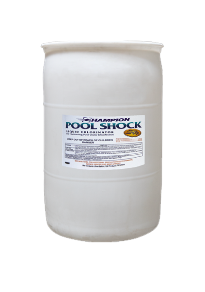 55 Gal. Drum - Liquid Chlorine Pool Shock | Commercial Grade 12.5-15% Sodium Hypochlorite