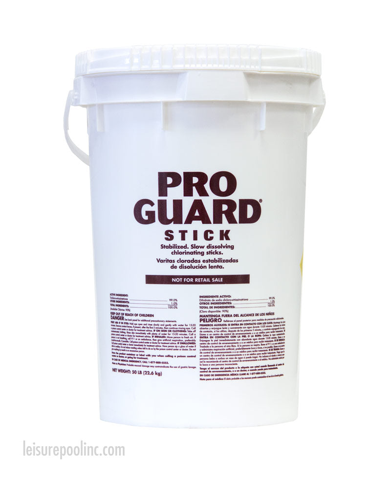 50 lb. Pail | ProGuard Stabilized Chlorinating 1/2 lb. Sticks ...